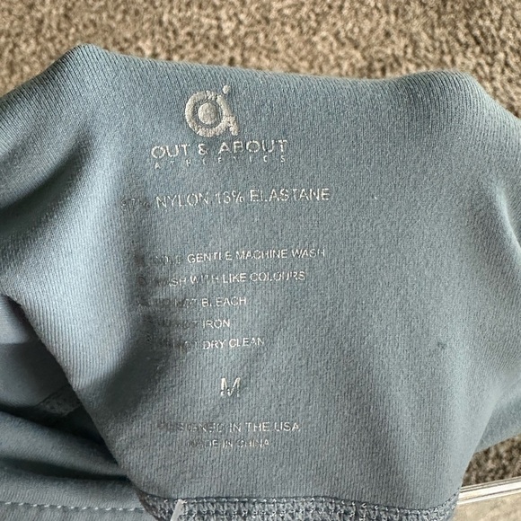 Out & About Baby Blue/Gray Leggings Size M - Picture 5 of 6